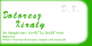 doloresz kiraly business card